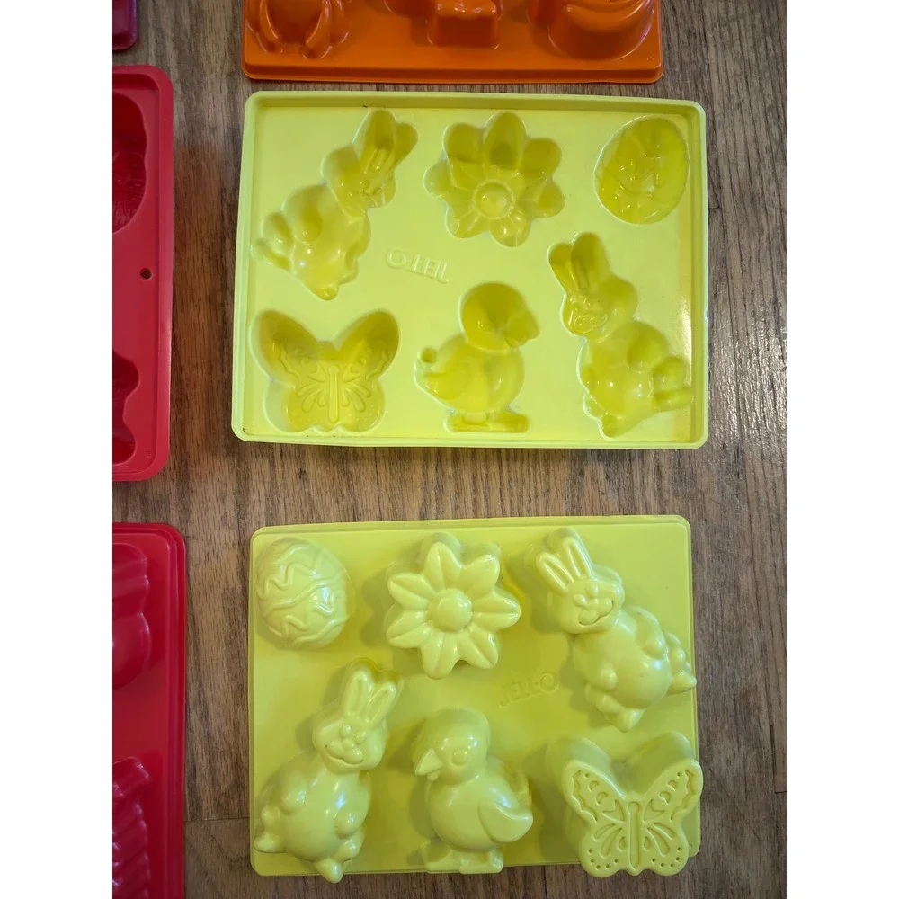 8pc Vintage Jell-O Jigglers Molds Halloween Christmas Easter Holiday Set Plastic
